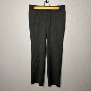 Talbots Signature Straight Pants Size 8P Gray Stretch Wool Blend Lined Career